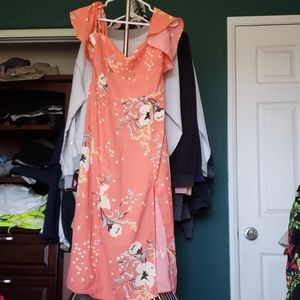 Nwt floral orange dress